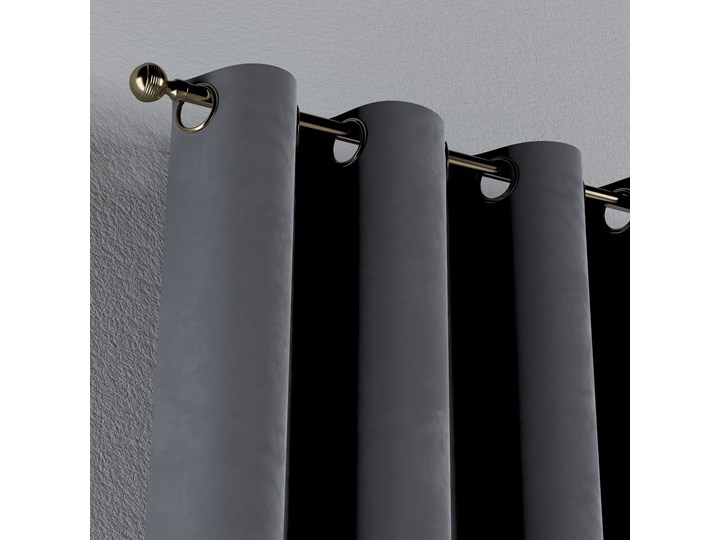 Zasłona na kółkach 1 szt., grafitowy szary, 1szt 130 × 260 cm, Velvet Poliester 130x260 cm Zasłona prześwitująca Wzór Gładkie