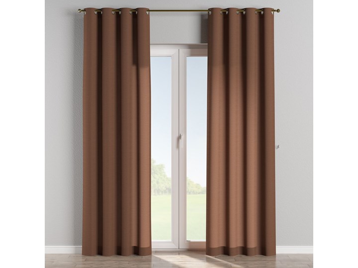 Zasłona na kółkach 1 szt., brązowy, 1szt 130 × 260 cm, Loneta Bawełna Poliester 130x260 cm Zasłona zaciemniająca Pomieszczenie Sypialnia