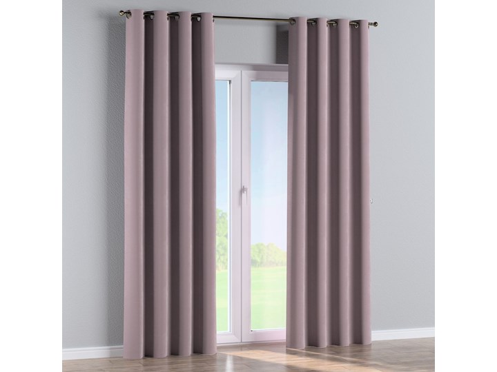 Zasłona na kółkach 1 szt., zgaszony róż, 1szt 130 × 260 cm, Velvet 130x260 cm Poliester Zasłona prześwitująca Pomieszczenie Sypialnia