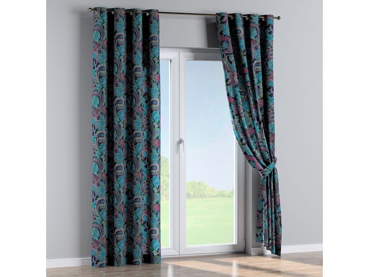 Zasłona na kółkach 1 szt., wielokolorowy paisley, 1szt 130 × 260 cm, Velvet Zasłona prześwitująca 130x260 cm Pomieszczenie Sypialnia