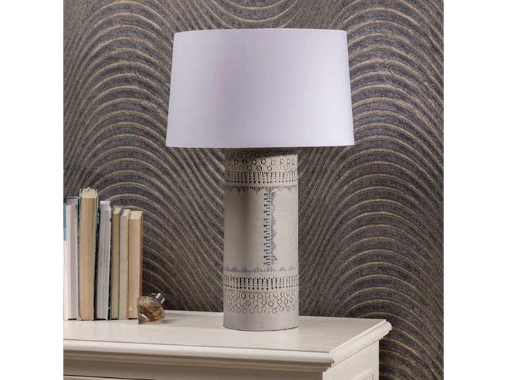 Lampa stołowa Anza wys. 56cm, 35 × 35 × 56 cm Lampa z abażurem Lampa z kloszem Kategoria Lampy stołowe