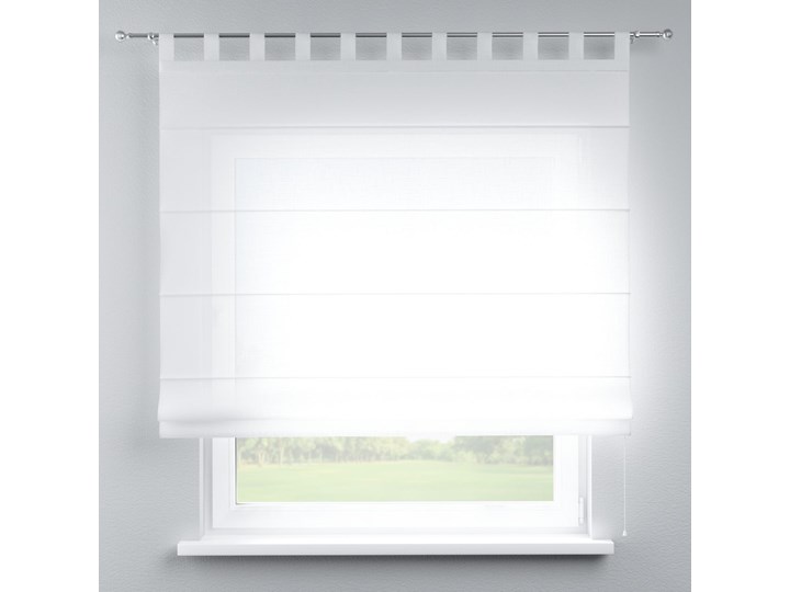 Roleta rzymska Verona, prześwitująca, biała, szer.80 × dł.170 cm, Romantica Kolor Biały