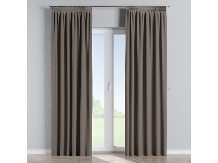 Zasłona zaciemniająca na taśmie 1 szt., szaro-brązowy, 1szt 140 × 260 cm, Blackout - zaciemniające Poliester Zasłona prześwitująca 140x260 cm Mocowanie Szelki
