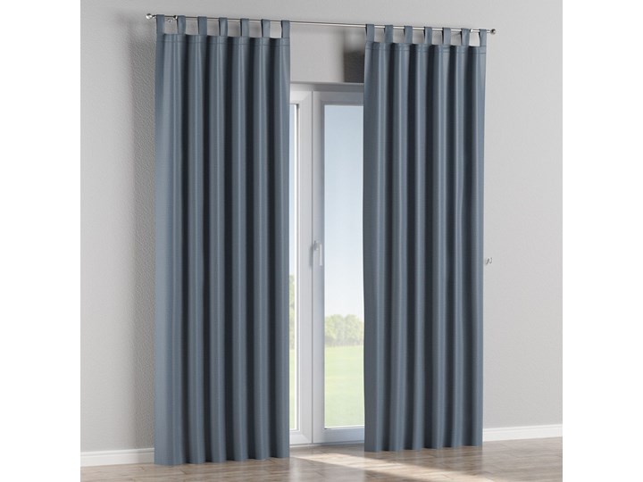 Zasłona zaciemniająca na szelkach 1 szt., ciemny niebieski o wyraźnej strukturze, 1szt 140 × 260 cm, Blackout - zaciemniające Żakard 140x260 cm Poliester Kolor Granatowy