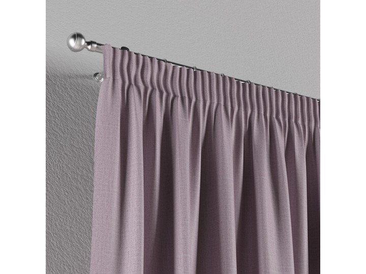Zasłona zaciemniająca na taśmie 1 szt., pastelowy wrzos o wyraźnej strukturze, 1szt 140 × 260 cm, Blackout - zaciemniające Poliester 140x260 cm Kolor Fioletowy Żakard Mocowanie Szelki