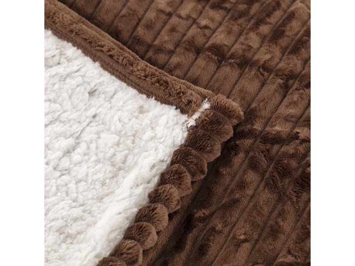 Narzuta Andora Brown 230x200cm, 230 x 200 cm Wełna 200x230 cm Poliester Kategoria Koce i pledy Pled Pomieszczenie Sypialnia