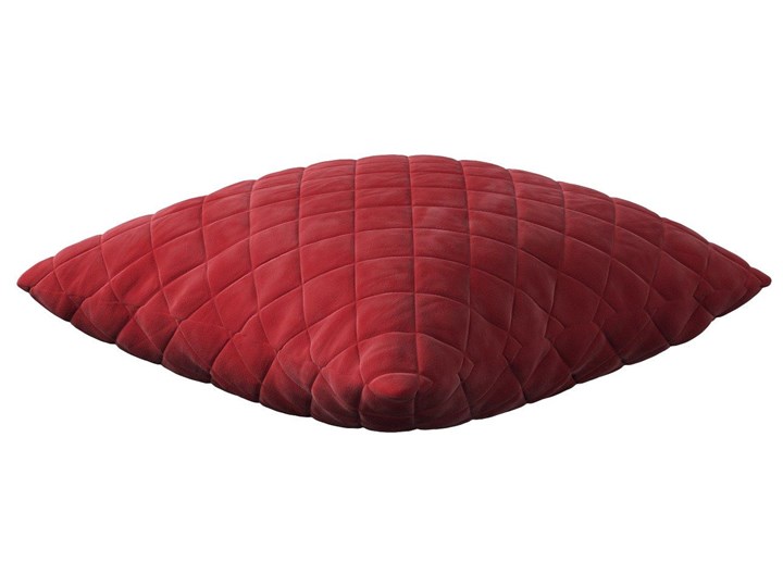 Poszewka Kinga pikowana 43 x 43 cm, intensywna czerwień, 43 × 43 cm, Velvet 43x43 cm Kwadratowe Poliester Poszewka dekoracyjna Kategoria Poduszki i poszewki dekoracyjne