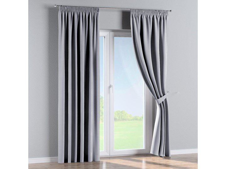 Zasłona na taśmie marszczącej 1 szt., srebrzysty szary, 1szt 130 × 260 cm, Velvet Zasłona prześwitująca 130x260 cm Mocowanie Taśma Poliester Kategoria Zasłony