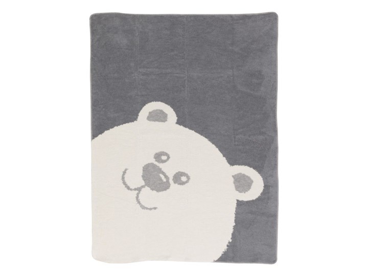 Koc Cotton Cloud 150x200cm Teddy Bear, 150 × 200 cm Bawełna Akryl Kolor Biały 150x200 cm Wzór Z nadrukiem