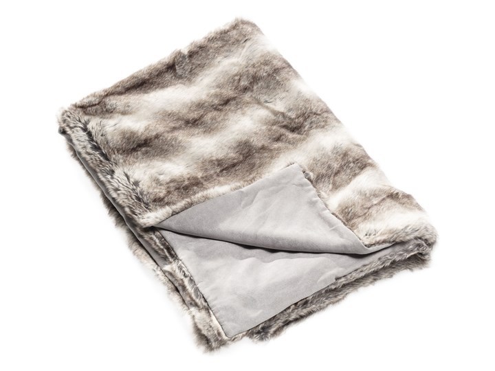 Pled futrzany Grey Wolf 130x170cm, 130 x 170cm 130x170 cm Futro ekologiczne Poliester Kategoria Koce i pledy Pomieszczenie Sypialnia