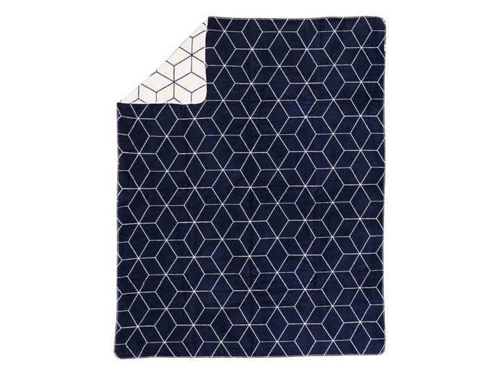 Koc Cosy Home 150x200cm Cosmic, 150×200cm Bawełna 150x200 cm Wzór Geometryczny Akryl Kolor Granatowy