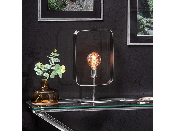 Lampa stołowa Theo Silver 46 cm, 46cm Lampa dekoracyjna Kolor Srebrny Styl Nowoczesny