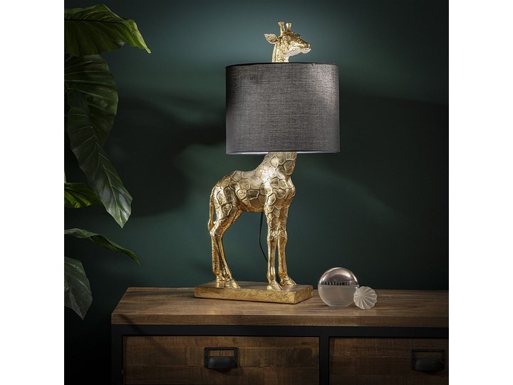 Lampa stołowa Gold Giraffe 70cm, 28 x 35 x 70 cm Kategoria Lampy stołowe Lampa z kloszem Kolor Złoty