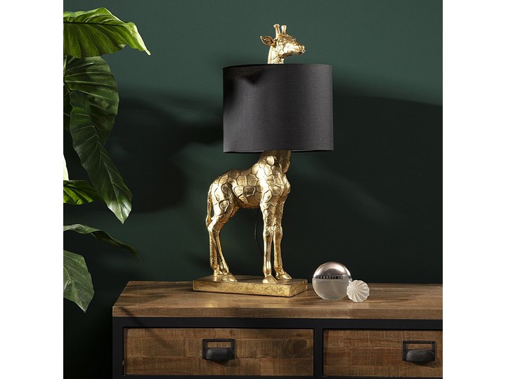 Lampa stołowa Gold Giraffe 70cm, 28 x 35 x 70 cm Lampa z kloszem Kategoria Lampy stołowe Kolor Złoty