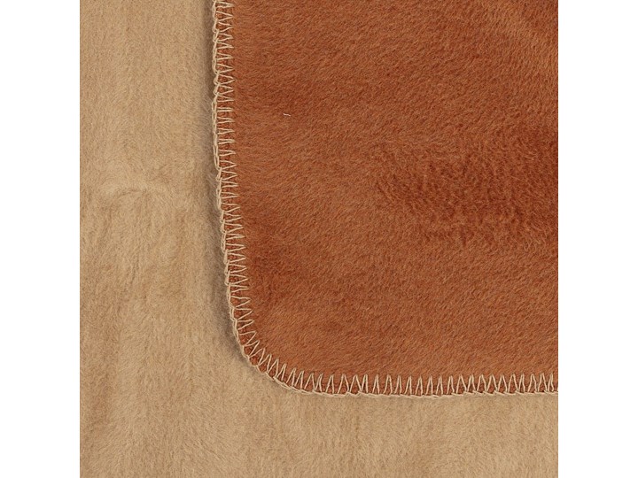 Koc Cotton Cloud 150x200cm Cognac&Beige, 150 x 200 cm Bawełna Kolor Beżowy Akryl 150x200 cm Kolor Brązowy