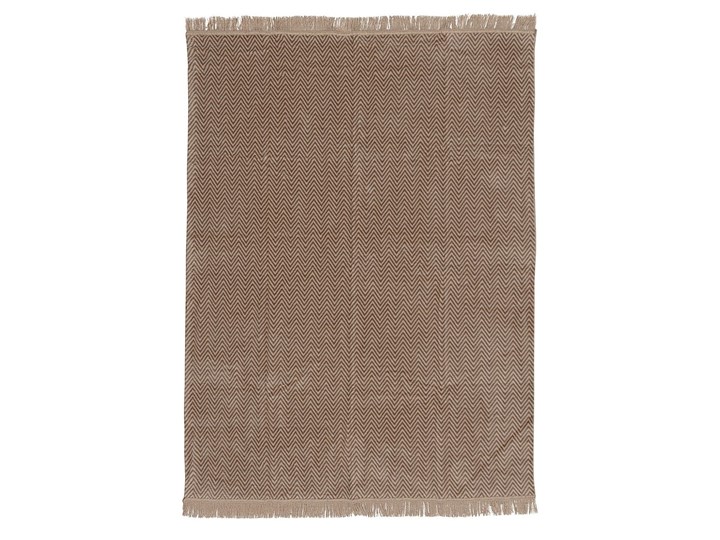 Koc Cosy Home 150x200cm Beige Chevron, 150 x 200 cm Bawełna Pomieszczenie Salon 150x200 cm Akryl Wzór Geometryczny