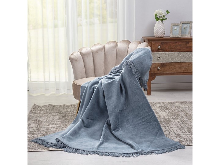 Koc Cosy Home 150x200cm Denim Grey, 150 x 200 cm Pomieszczenie Salon Akryl Bawełna 150x200 cm Wzór Jednolity