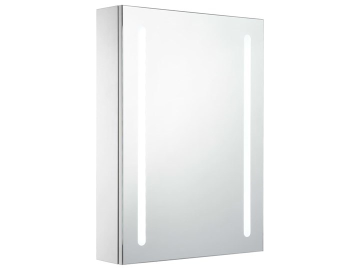 vidaXL Szafka łazienkowa z lustrem i LED, 50 x 13 x 70 cm Kategoria Szafki stojące Szkło Szerokość 50 cm Szafki Wiszące Głębokość 13 cm Płyta MDF Rodzaj frontu Drzwiczki
