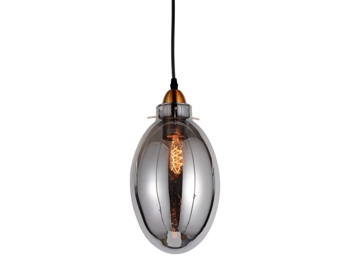 NOWOCZESNA LAMPA WISZĄCA LOFT DYMIONA RENTON Szkło Lampa z kloszem Kategoria Lampy wiszące Mosiądz Lampa z abażurem Metal Ilość źródeł światła 1 źródło