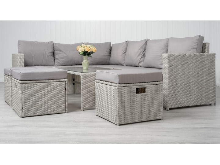 MEBLE OGRODOWE RATTAN 1162S CZARNY Zestawy wypoczynkowe Zestawy kawowe Zawartość zestawu Puf Technorattan Kategoria Zestawy mebli ogrodowych