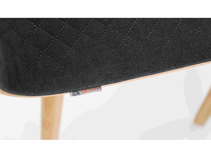 LUKA SOFT W krzesło dębowe, pikowana grafitowa tkanina Pikowane Wysokość 48 cm Styl Nowoczesny Szerokość 40 cm Głębokość 41 cm Głębokość 40 cm Drewno Płyta MDF Wysokość 87 cm Tapicerowane Pomieszczenie Salon