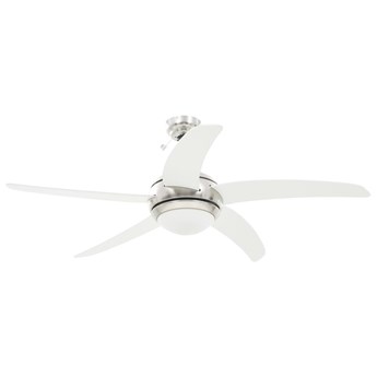 vidaXL Wentylator sufitowy z lampą, 128 cm, biały