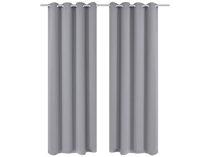 vidaXL Zasłony zaciemniające z pierścieniami 2 szt., szare, 135x245 cm