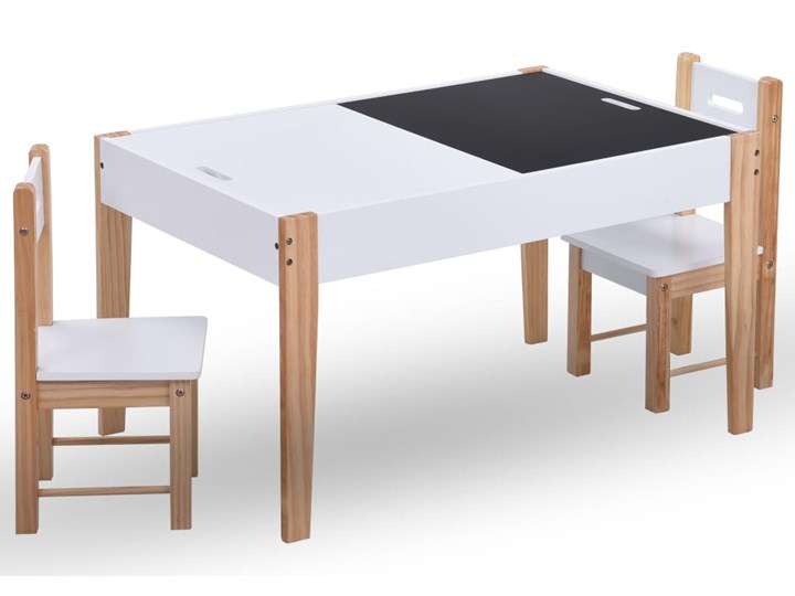 vidaXL 3-częściowy zestaw dla dzieci, stolik do rysowania i krzesła W zestawie Ze stolikiem i krzesłami