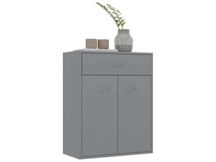 vidaXL Szafka, szara, 60 x 30 x 75 cm, płyta wiórowa Na zdjęcia Płyta MDF Kolor Szary
