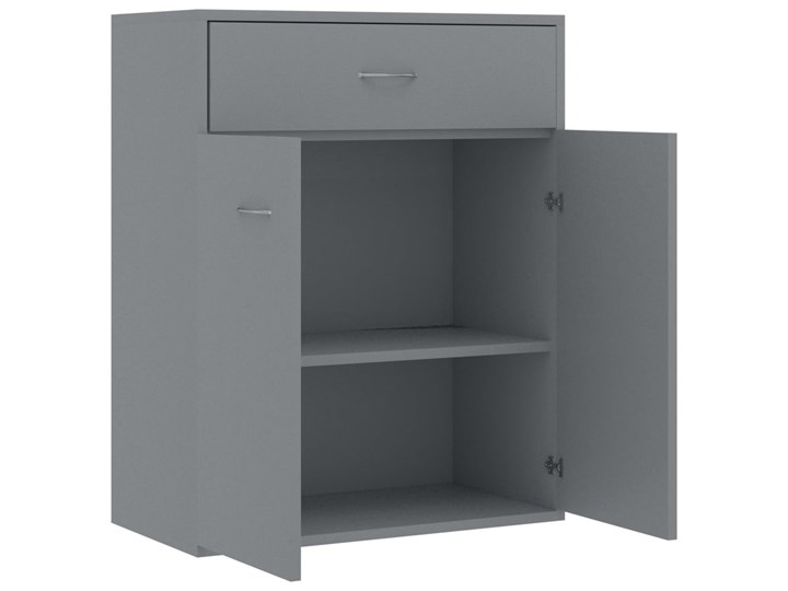 vidaXL Szafka, szara, 60 x 30 x 75 cm, płyta wiórowa Na zdjęcia Płyta MDF Kolor Szary