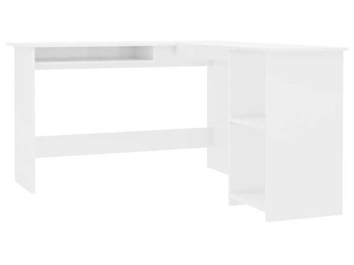 vidaXL Biurko narożne, wysoki połysk, białe, 120x140x75 cm Szerokość 120 cm Głębokość 120 cm Styl Nowoczesny Płyta MDF Kolor Biały