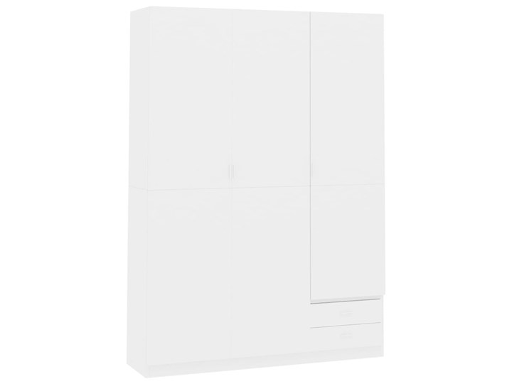 vidaXL Szafa 3-drzwiowa, wysoki połysk, biała, 120x50x180 cm