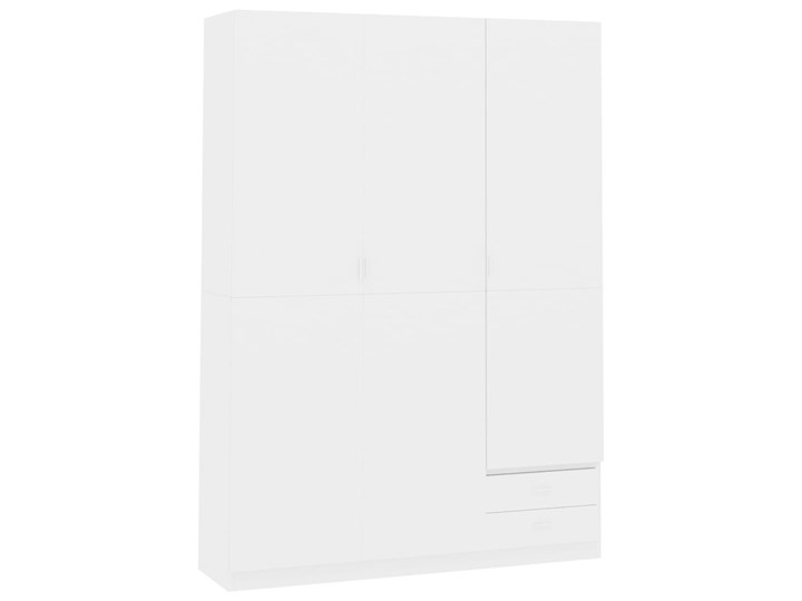 vidaXL Szafa 3-drzwiowa, wysoki połysk, biała, 120x50x180 cm Płyta laminowana Szerokość 120 cm Głębokość 50 cm Typ Gotowa