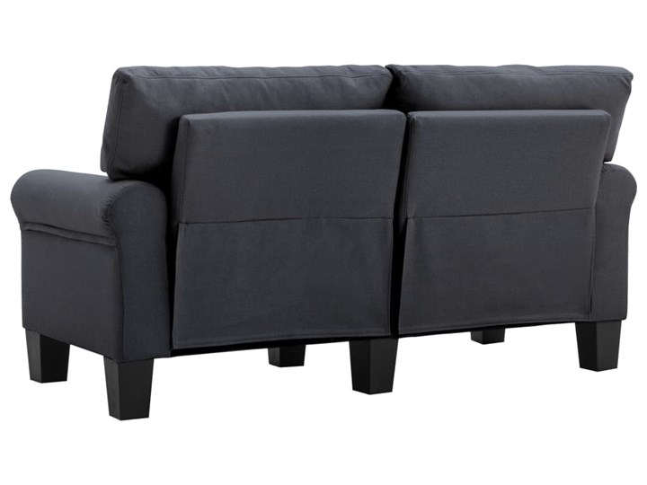 vidaXL 2-osobowa sofa, ciemnoszara, tapicerowana tkaniną Stała konstrukcja Boki Z bokami Głębokość 70 cm Typ Gładkie