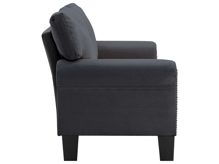 vidaXL 2-osobowa sofa, ciemnoszara, tapicerowana tkaniną Głębokość 70 cm Stała konstrukcja Boki Z bokami