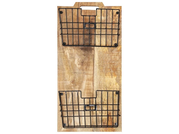 vidaXL Stojak ścienny na gazety, 33x10x67 cm, surowe drewno mango Stal Kategoria Gazetniki