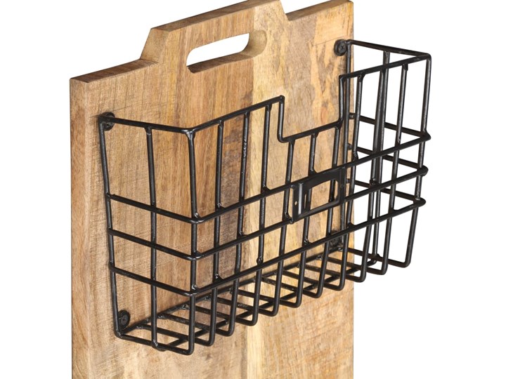 vidaXL Stojak ścienny na gazety, 33x10x67 cm, surowe drewno mango Stal Kategoria Gazetniki Kolor Beżowy
