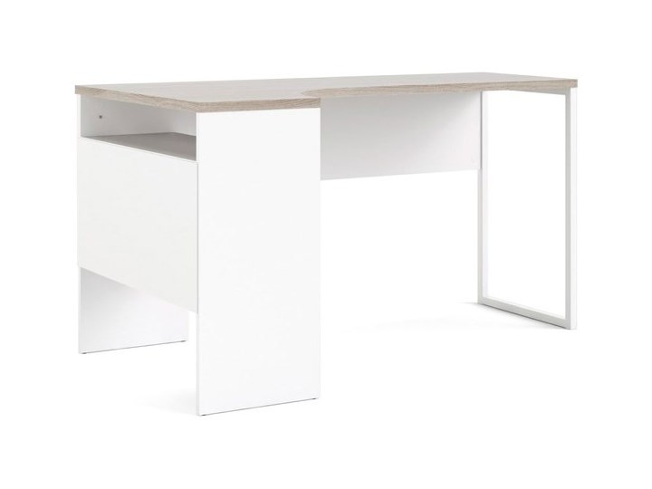 Biurko narożne Function 118 biały/dąb truflowy Szerokość 145 cm Głębokość 81 cm Płyta MDF Styl Nowoczesny Styl Skandynawski