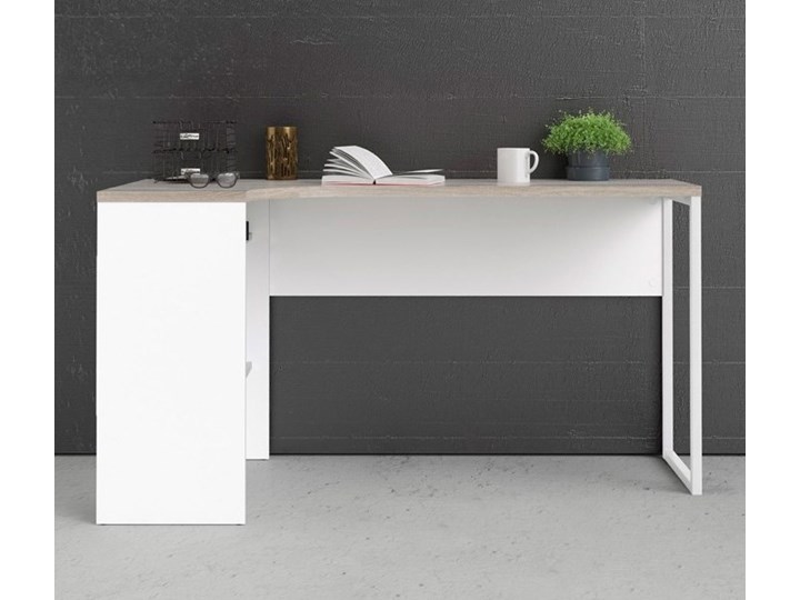 Biurko narożne Function 118 biały/dąb truflowy Płyta MDF Szerokość 145 cm Głębokość 81 cm Kategoria Biurka