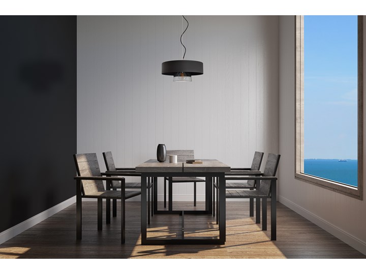 Lampa loft szkło BABILON W-KML 158010/1 BK+TR Metal Lampa z kloszem Kategoria Lampy wiszące