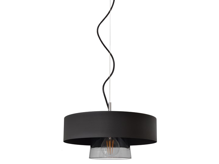 Lampa loft szkło BABILON W-KML 158010/1 BK+SM Metal Lampa z kloszem Styl Industrialny