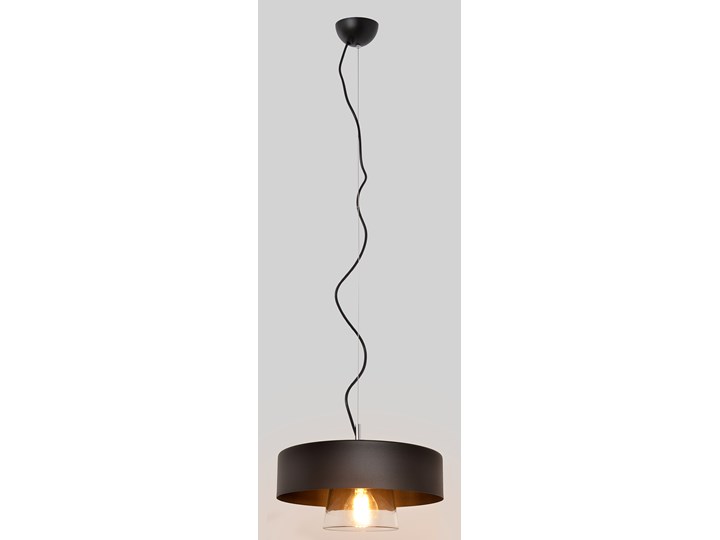 Lampa loft szkło BABILON W-KML 158010/1 BK+TR Lampa z kloszem Metal Kolor Czarny