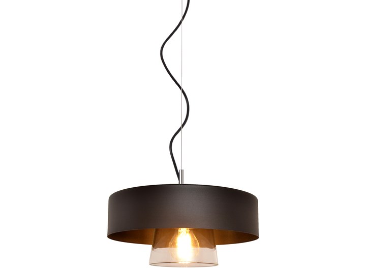 Lampa loft szkło BABILON W-KML 158010/1 BK+TR Kategoria Lampy wiszące Metal Lampa z kloszem Styl Industrialny