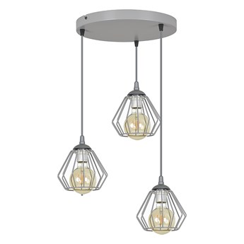 FUKORT 3 GRAY PREMIUM zwis sufitowy wiszący regulowany szary LOFT