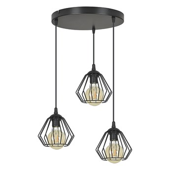 FUKORT 3 BLACK PREMIUM zwis sufitowy wiszący regulowany czarny LOFT