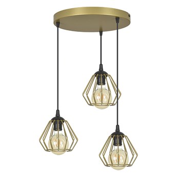 FUKORT 3 GOLD PREMIUM zwis sufitowy wiszący regulowany złoty LOFT