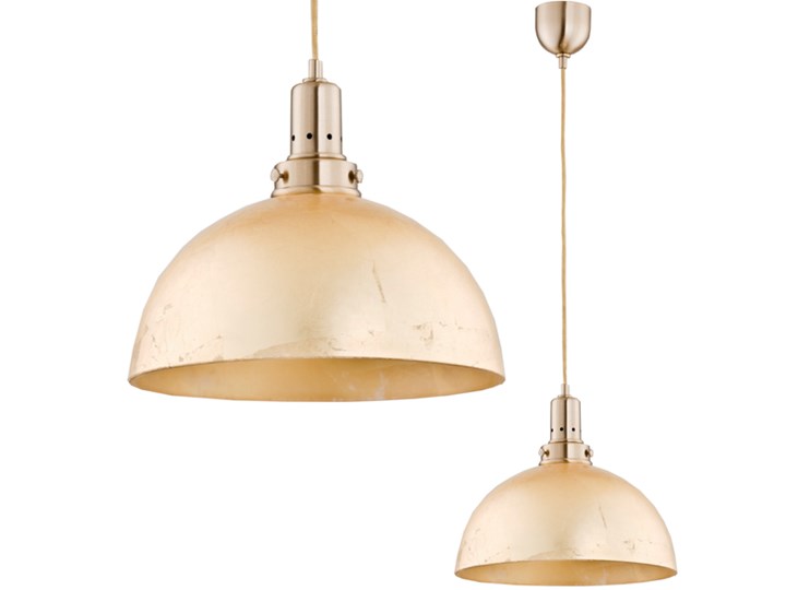 Lampa wisząca nad blat Sharon złota śr. 30cm Metal Lampa z kloszem Kolor Złoty Styl Industrialny