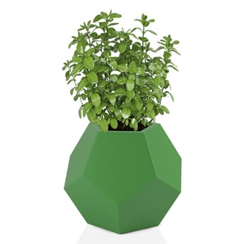 Donica geometryczna Alma 53 cm z odprowadzaniem wody, zielona