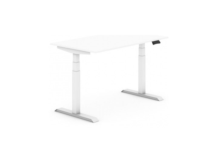 Biurko z elektryczną regulacją wysokości, 625-1275 mm, blat 1200x800 mm, biały, biała podstawa Szerokość 120 cm Płyta MDF Biurko regulowane Głębokość 80 cm Kategoria Biurka