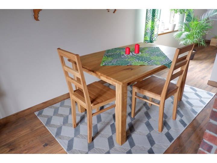 Stół dębowy Natur 180 + 2x40cm Soolido Meble Szerokość 80 cm Długość 180 cm Szerokość 90 cm Drewno Styl Nowoczesny